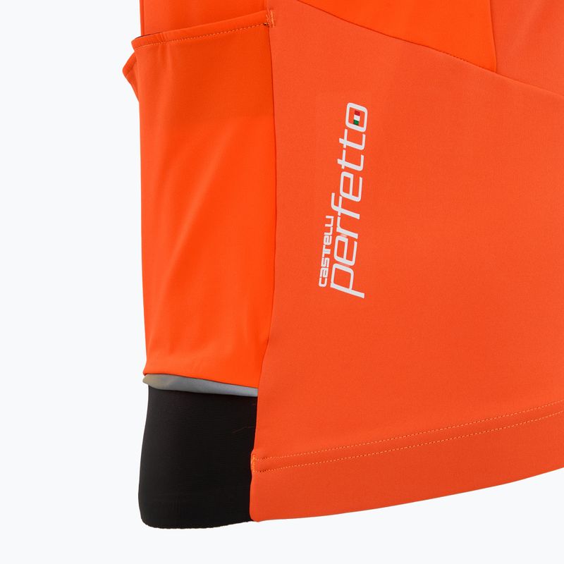 Gilet da ciclismo Castelli Perfetto Air arancione brillante da uomo 5