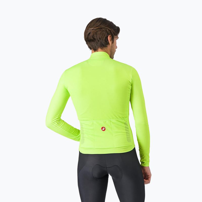 Castelli Puro 4 electric lime cycling longsleeve da uomo 2