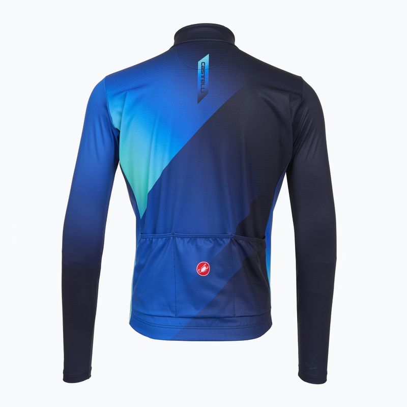 Castelli Amplify thermal belgian blue/azzurro italia/pool blue cycling longsleeve da uomo 2