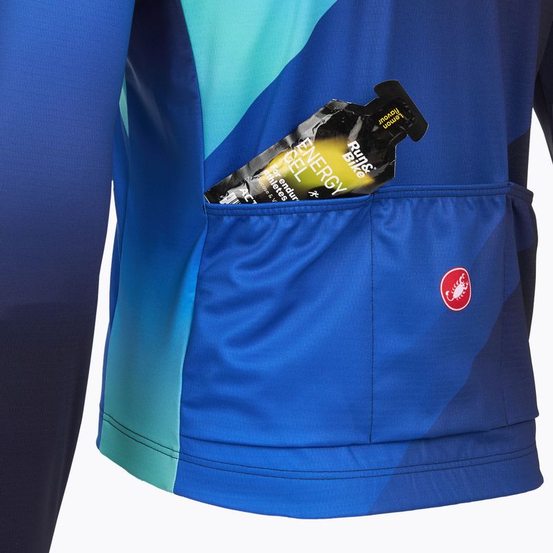 Castelli Amplify thermal belgian blue/azzurro italia/pool blue cycling longsleeve da uomo 5