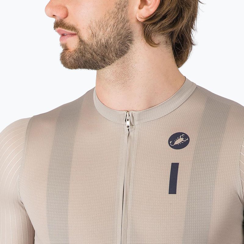 Maglietta da ciclismo da uomo Castelli Drittone Logo clay/belgian blue 4