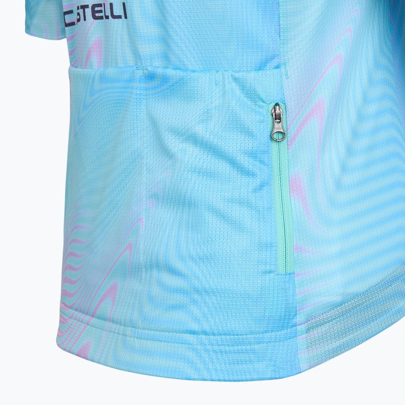 Maglietta da ciclismo da donna Castelli Cosmic Vortex multicolor pink green 5
