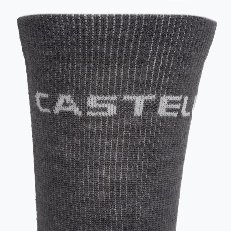Calze da uomo Castelli Castelli Logo 18 Merino Sock silver gray/dark gray 3