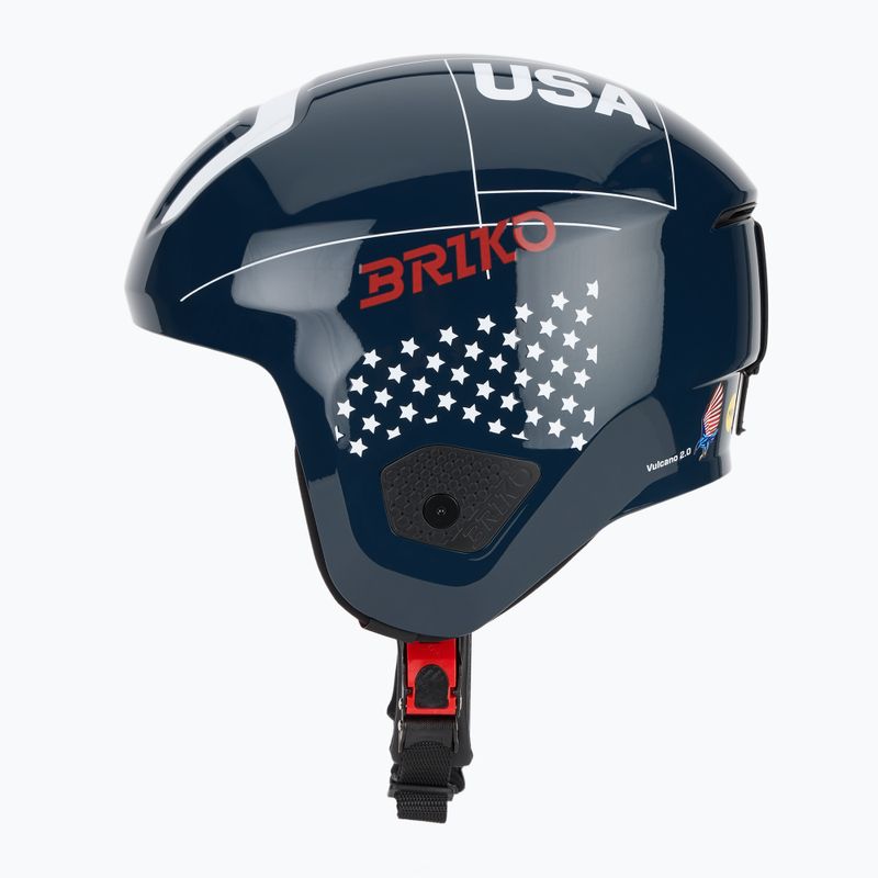 Casco da sci Briko Vulcano 2.0 USA Mips shiny blue/white/cardinal red 3