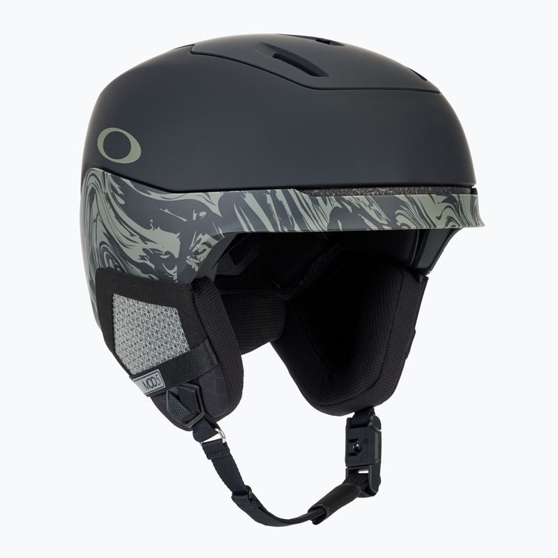 Casco da sci Oakley Mod5 nero opaco/scuro con turbinii a spazzola