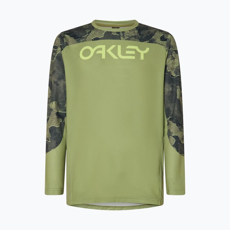 Oakley Maven Coast metal camo verde ciclismo a manica lunga da uomo