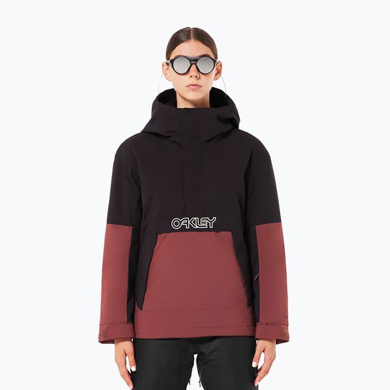 Giacca da snowboard Oakley donna WMNS TNP TBT Isulated Anorak blakout/grenache