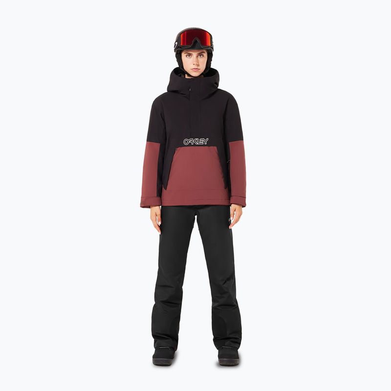 Giacca da snowboard Oakley donna WMNS TNP TBT Isulated Anorak blakout/grenache 3