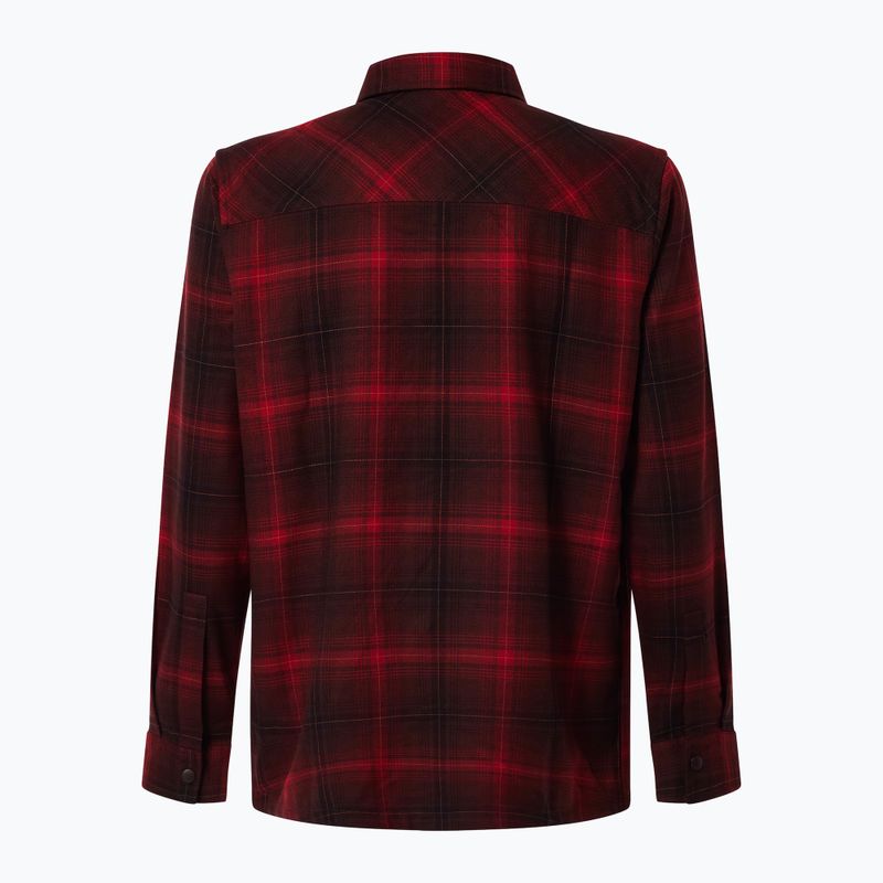 Camicia Oakley Butter Flannel da uomo a quadri nero/granata 6