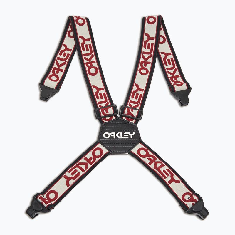 Oakley Factory Suspenders bretelle per pantaloni bianco artico/rosso ferro