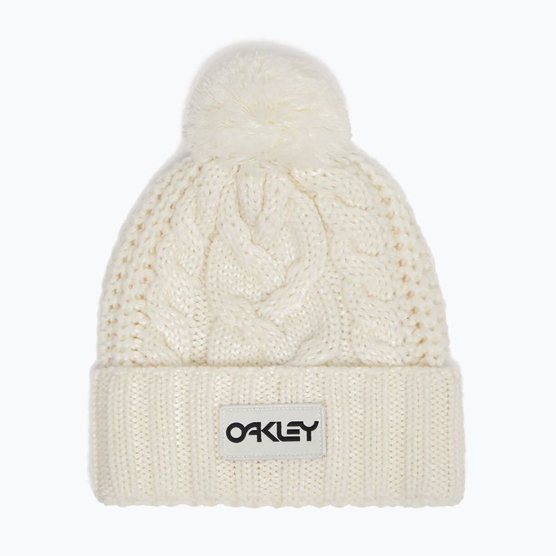 Oakley Harper Pom Beanie berretto invernale bianco artico/blackout