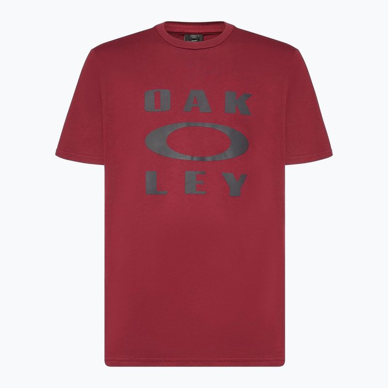 Oakley Bark Ellipse Tee da uomo rosso ferro