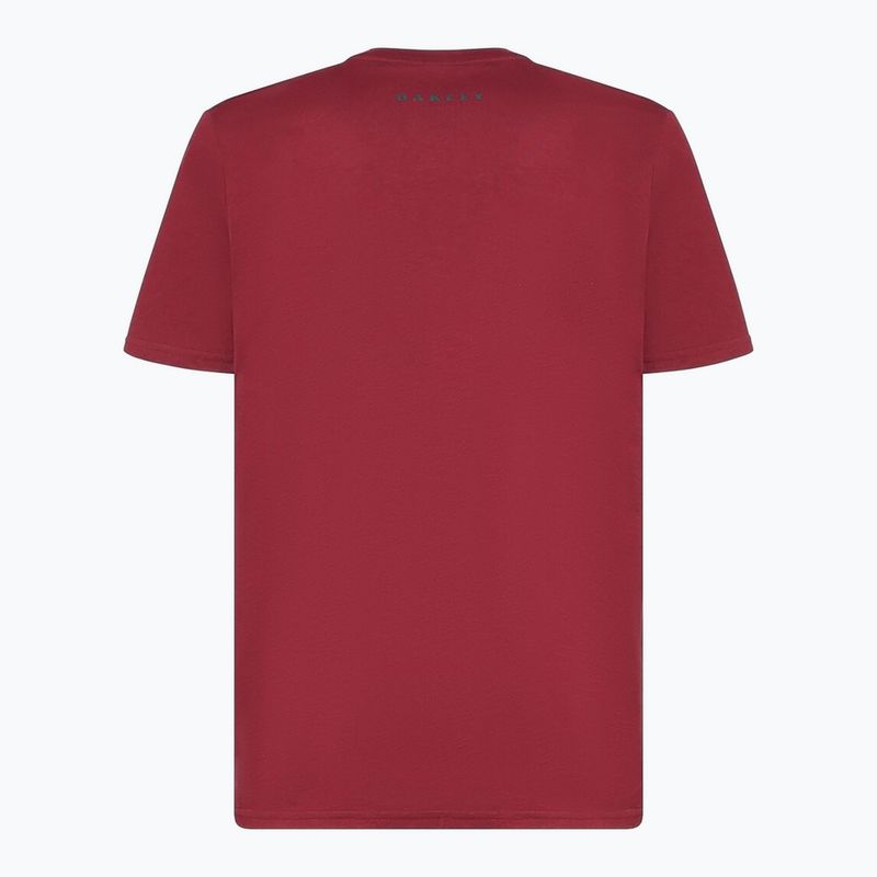 Oakley Bark Ellipse Tee da uomo rosso ferro 2