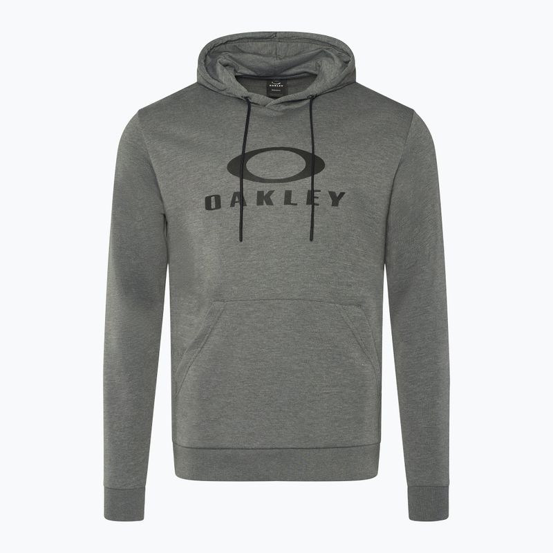 Felpa con cappuccio Oakley Bark Fleece da uomo, nuova, grigio atletico
