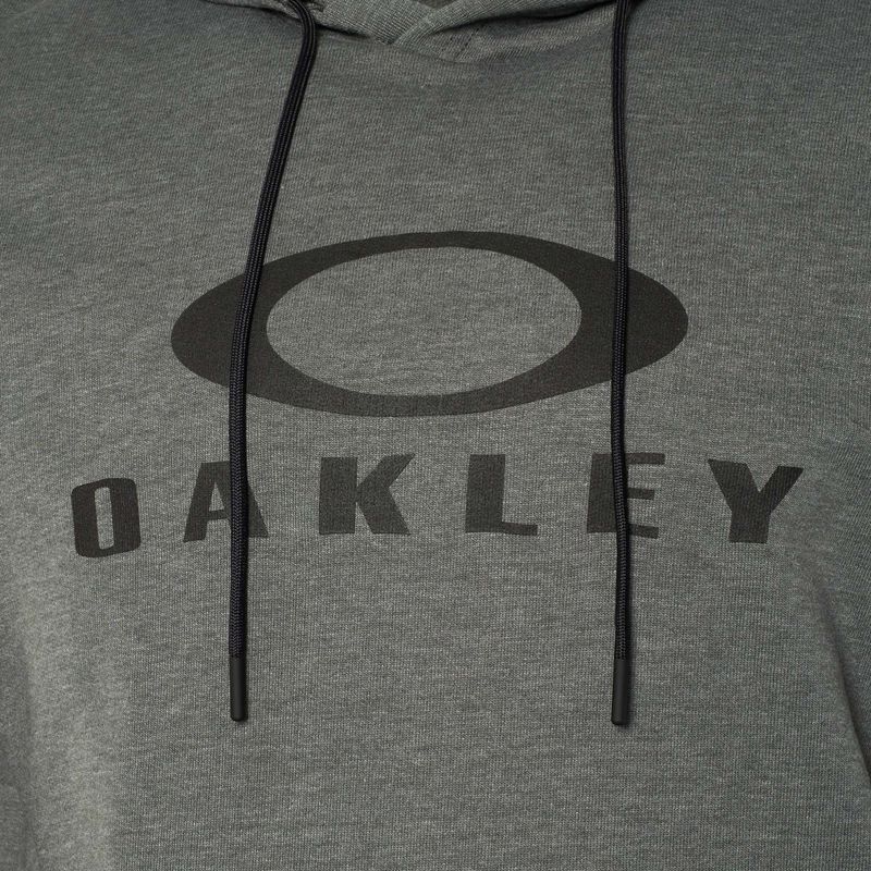 Felpa con cappuccio Oakley Bark Fleece da uomo, nuova, grigio atletico 3