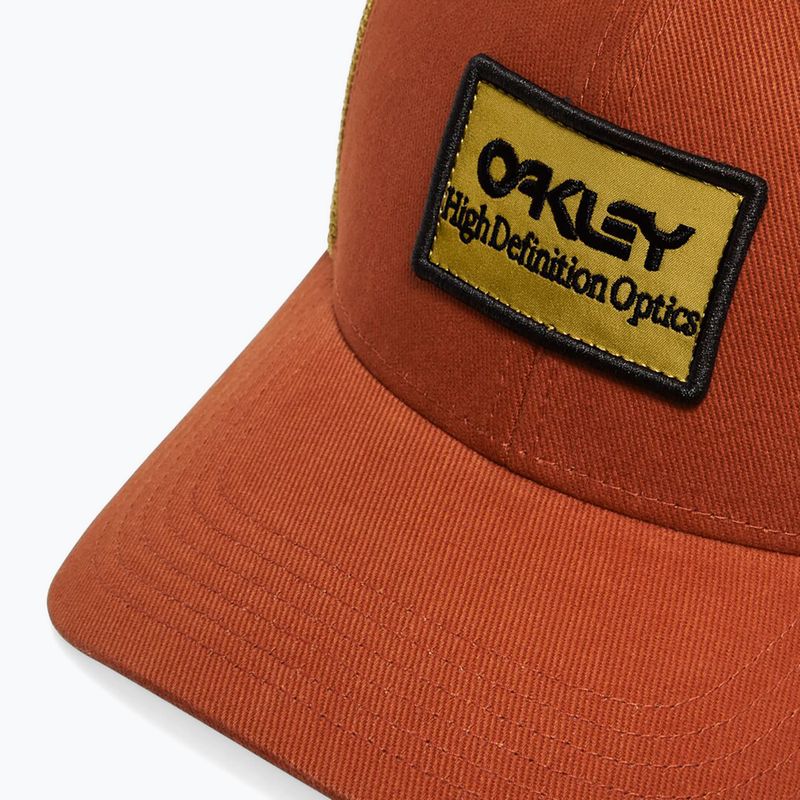 Cappello da baseball Oakley B1B Hdo Patch Trucker da uomo, color arancio/zolfo 3