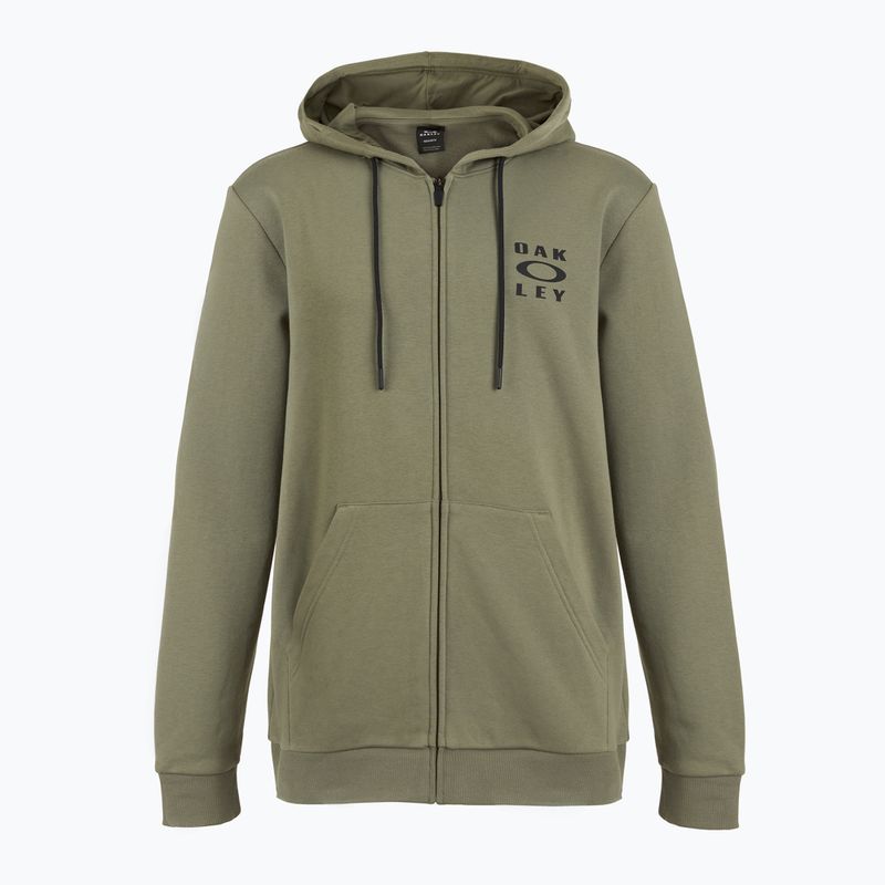 Felpa con cappuccio Oakley FZ da uomo, colore verde boulder