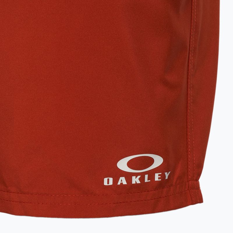 Pantaloncini da bagno Oakley Clear Lake 18" Volley rosso fuoco da uomo 3