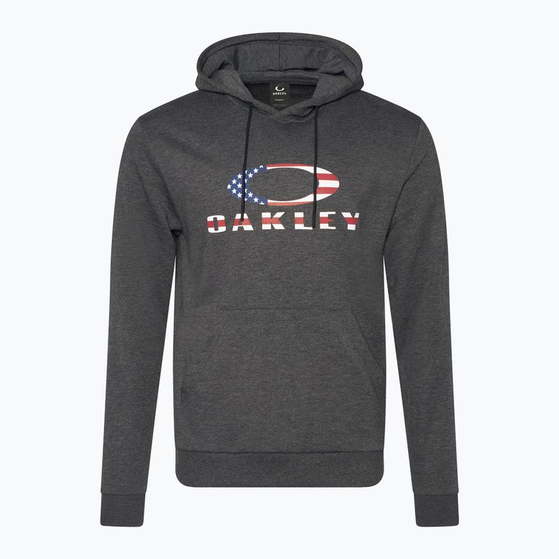 Felpa Oakley Bark Fleece da uomo con cappuccio grigio scuro heather
