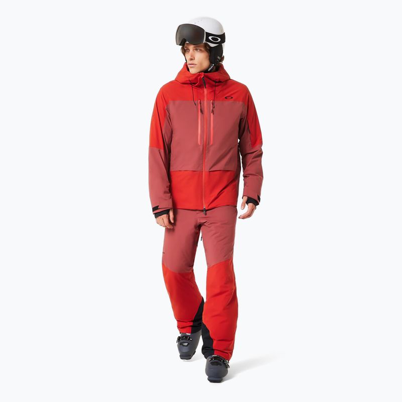 Pantaloni da sci uomo Oakley Canopy Pro Insulated flame red/rosewood 2