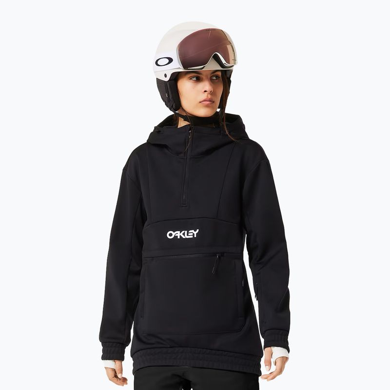 Felpa softshell con cappuccio da donna Oakley TNP Nose Grab Softshell Hoodie blackout/white