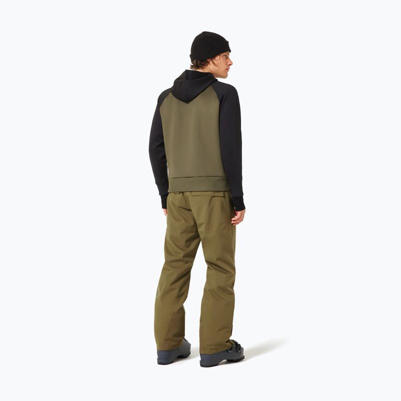 Felpa da snowboard da uomo Oakley Sierra DWR Fleece Hoody 2.0 army green 3
