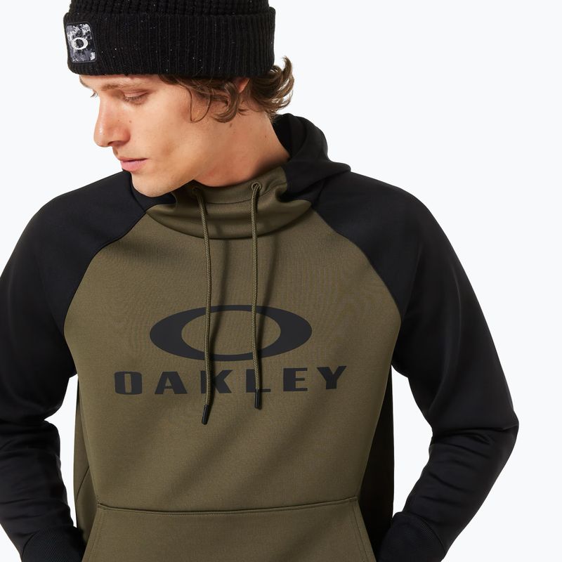 Felpa da snowboard da uomo Oakley Sierra DWR Fleece Hoody 2.0 army green 5