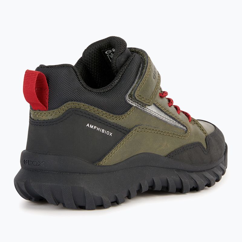 Scarpe Geox Simbyos Abx junior verde scuro/rosso 10