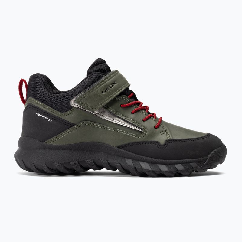 Scarpe Geox Simbyos Abx junior verde scuro/rosso 2