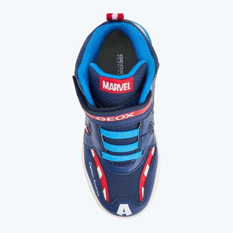 Scarpe Geox Grayjay blu oceano/rosso per bambini 5