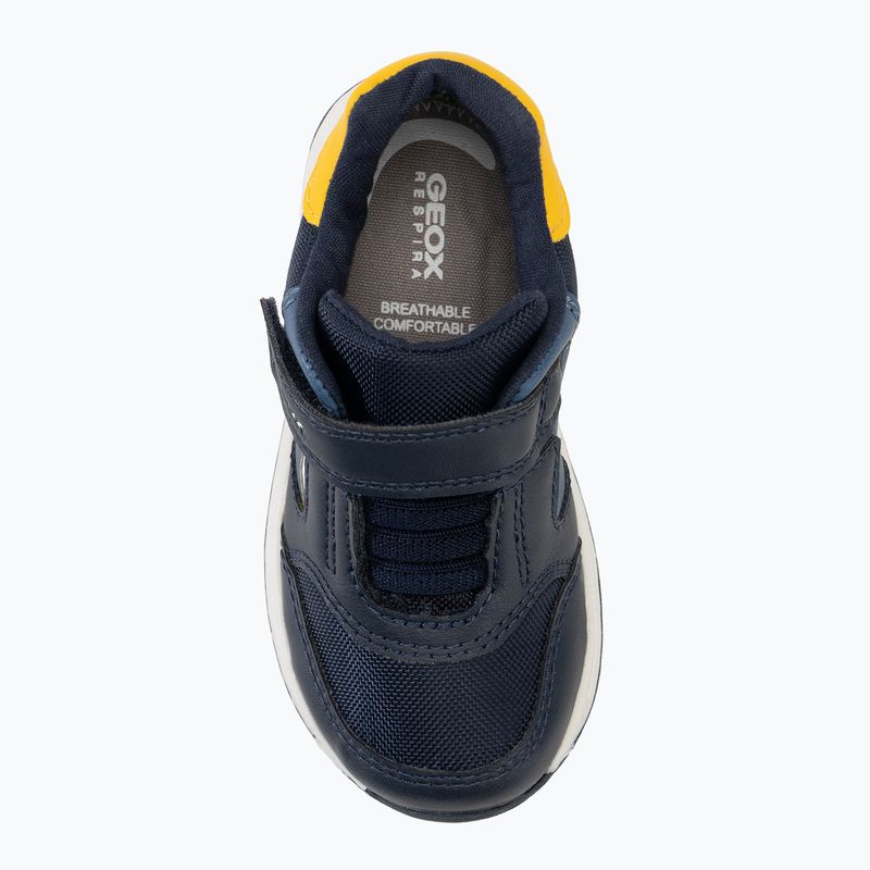 Geox Rishon nylon navy / giallo scarpe da bambino 5