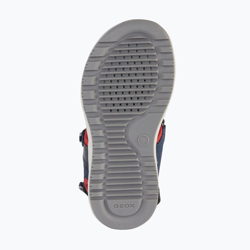 Geox Alben, sandali junior blu oceano/rosso 12
