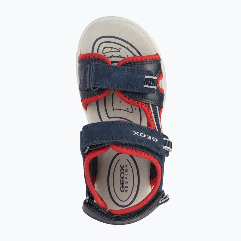 Geox Alben, sandali junior blu oceano/rosso 13