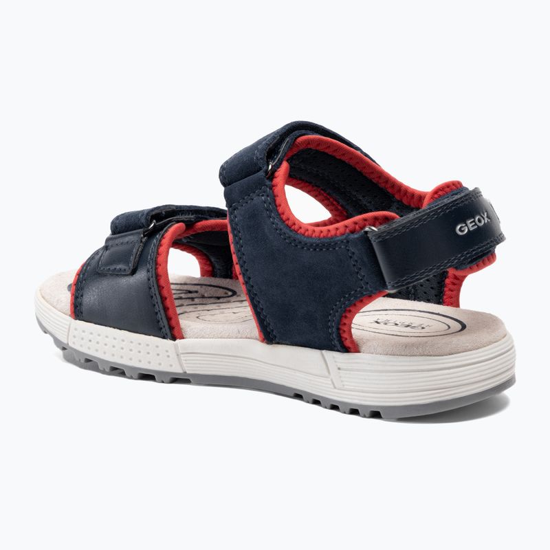 Geox Alben, sandali junior blu oceano/rosso 3