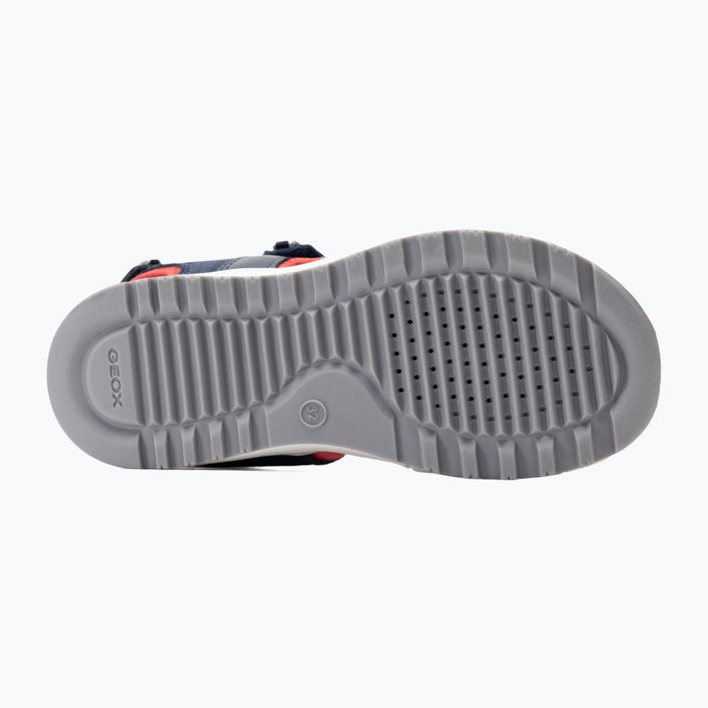 Geox Alben, sandali junior blu oceano/rosso 4