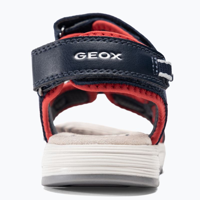 Geox Alben, sandali junior blu oceano/rosso 6