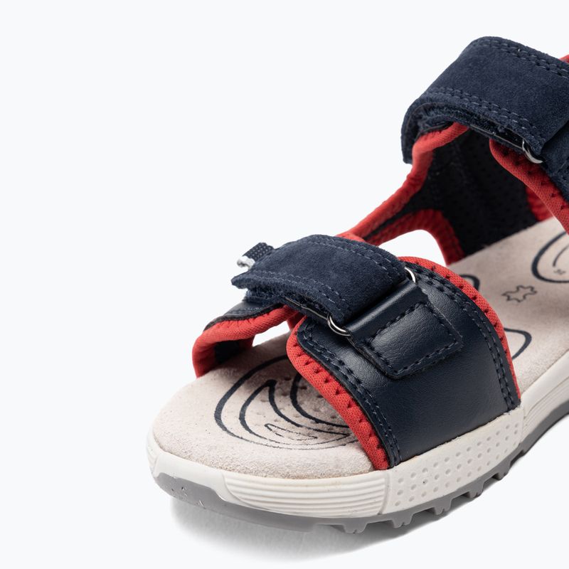 Geox Alben, sandali junior blu oceano/rosso 7