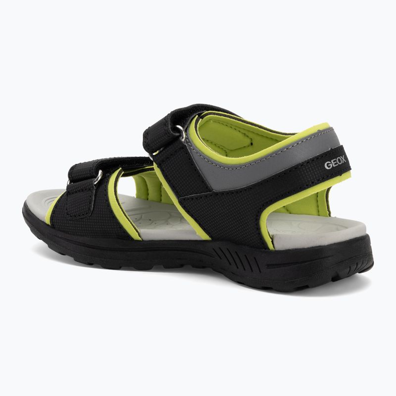 Geox Vaniett nero/verde chiaro sandali per bambini 3