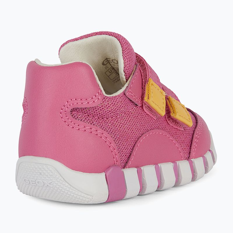 Geox Iupidoo rosa / giallo scarpe da bambino 11