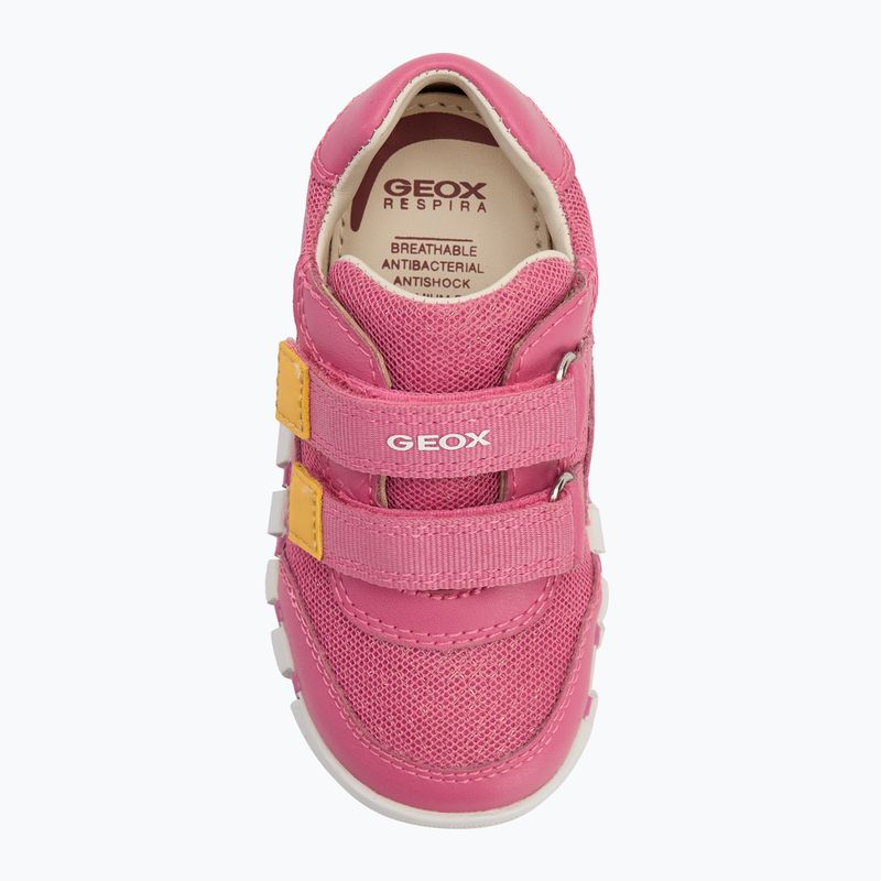 Geox Iupidoo rosa / giallo scarpe da bambino 5