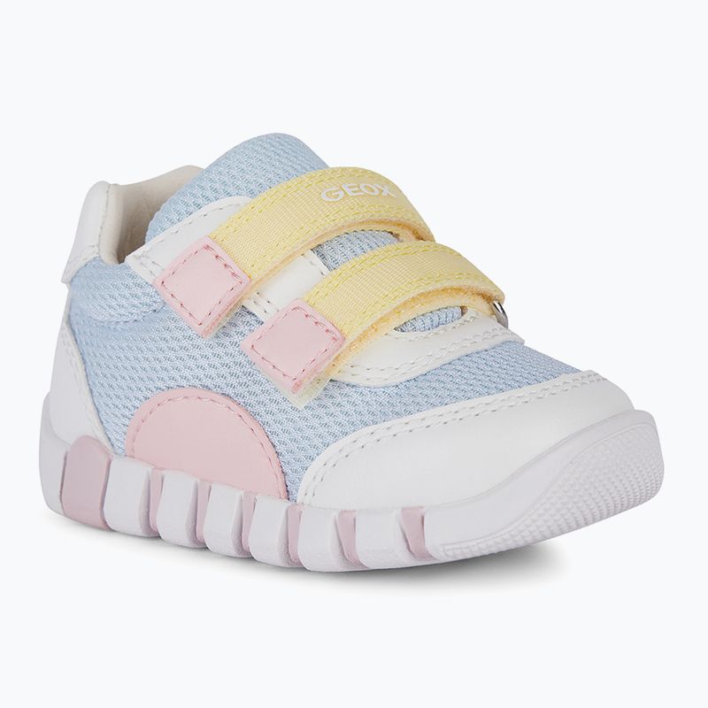 Geox Iupidoo cristallo / bianco scarpe da bambino 8