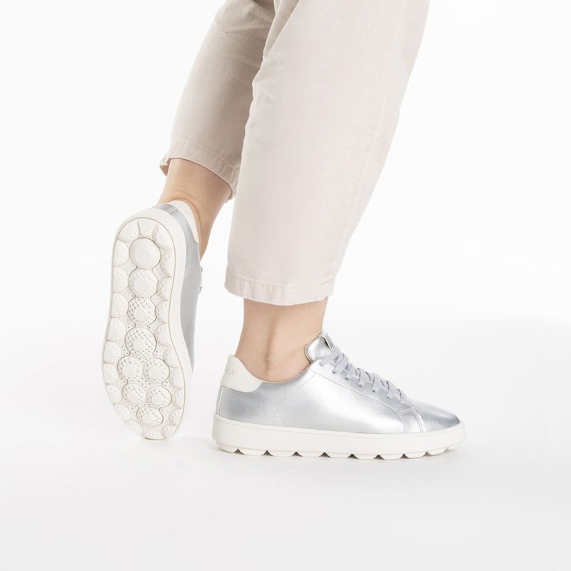 Geox Spherica Ecub-1 argento/bianco ottico scarpe da donna 2