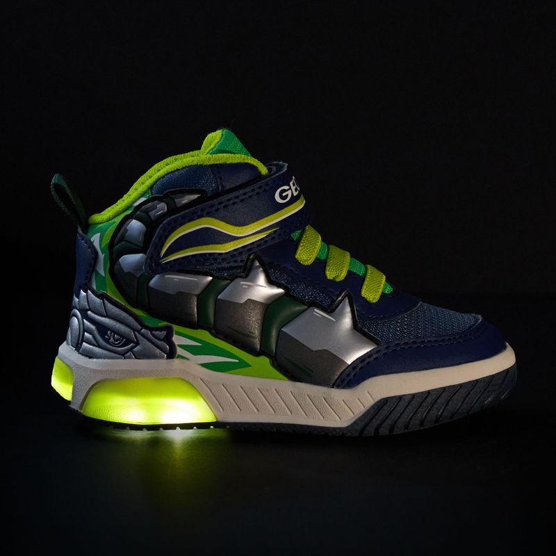 Geox Inek scarpe da bambino blu/verde lime 8