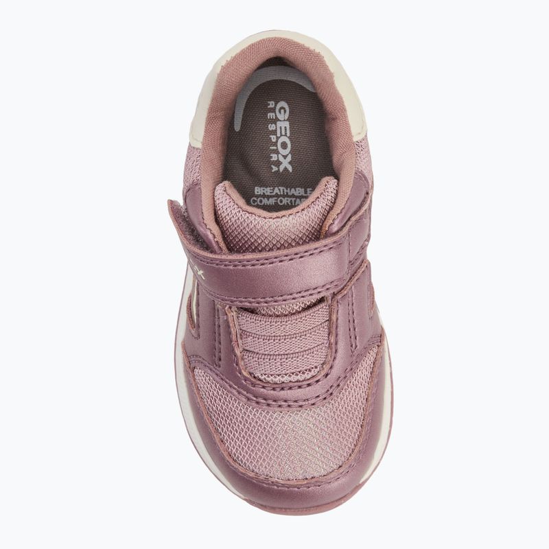 Scarpe Geox Rishon rosa scuro/bianco vecchio per bambini 5