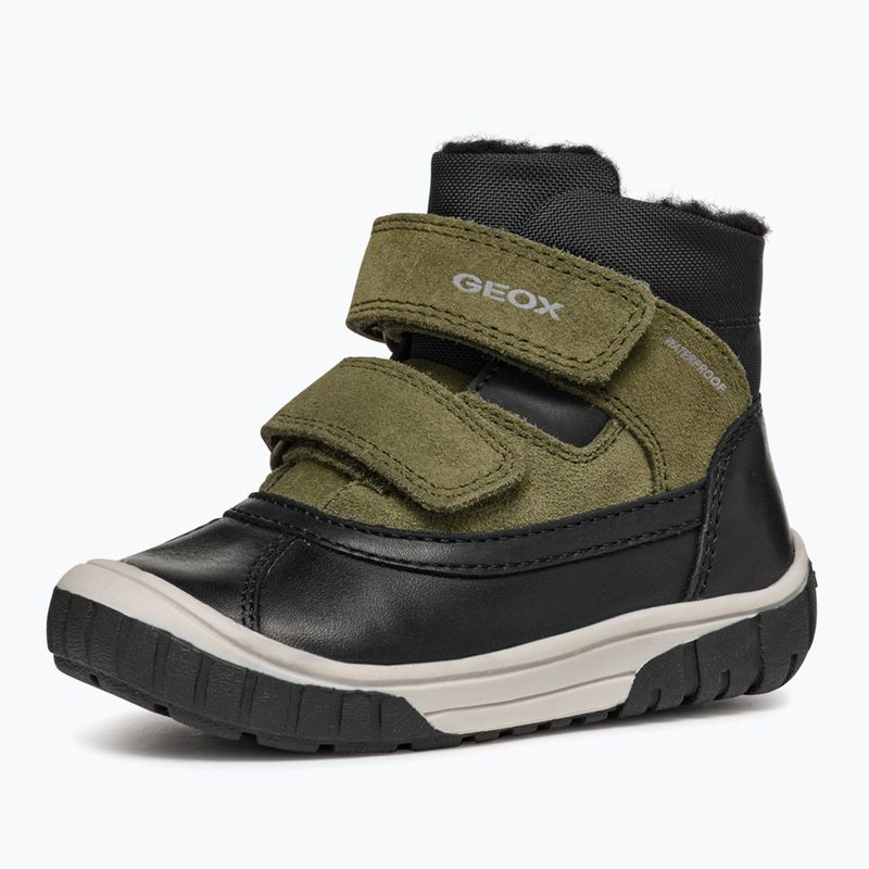 Stivali da neve per bambini Geox Omar nero/verde scuro 3