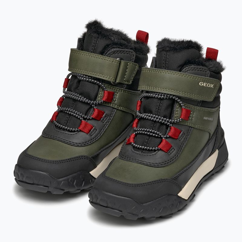 Geox Trekkyup ABX verde scuro/nero stivali da neve junior 10