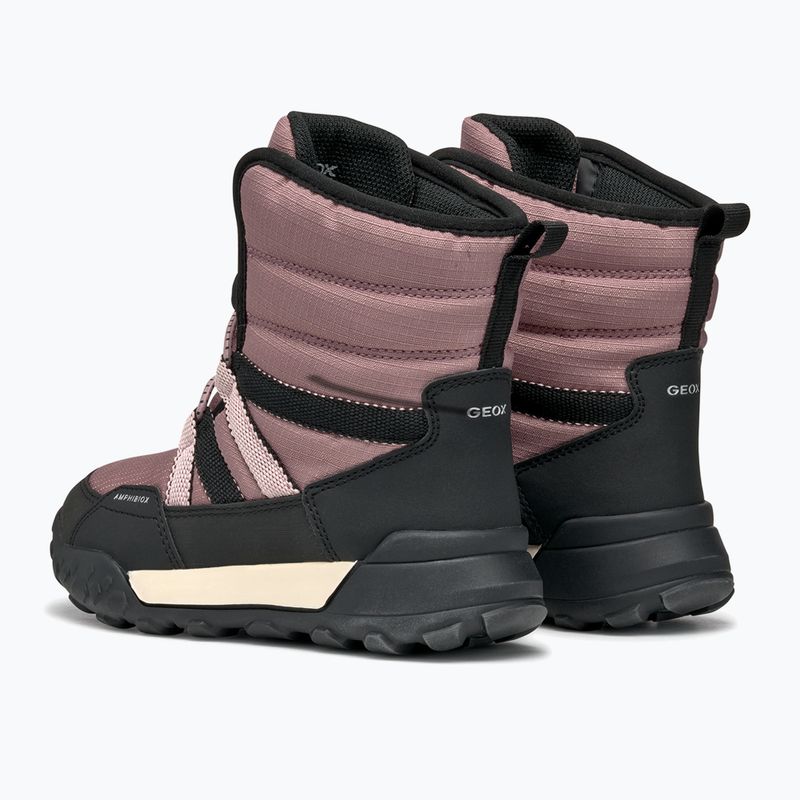 Geox Trekkyup ABX junior stivali da neve rosa antico / nero 12