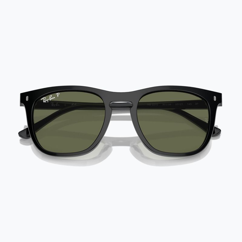 Occhiali da sole Ray-Ban RB2210 black/green polarized 3