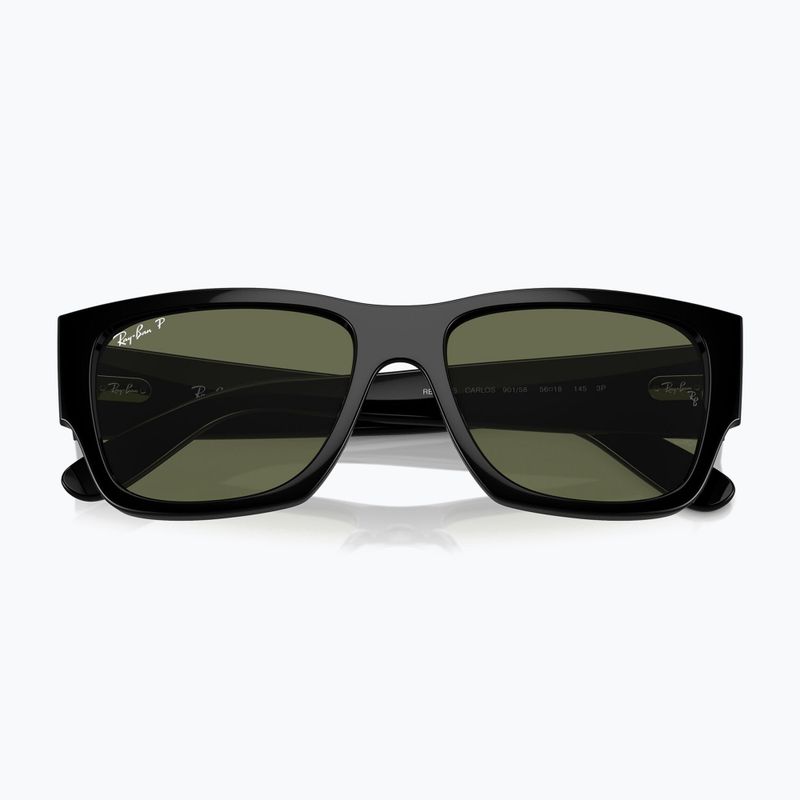 Occhiali da sole Ray-Ban Carlos black/green polarized 3