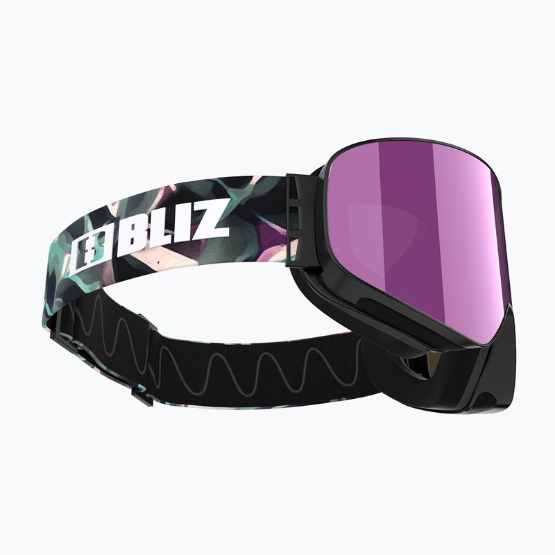 Occhiali da sci Bliz Flow nero/marrone opaco rosa ghiaccio 4